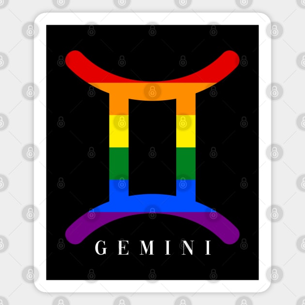 Gemini LGBTQ+ Pride Colors Magnet by Luna Illustration